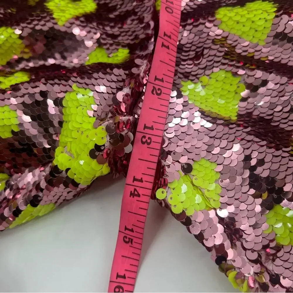 NWT Nasty gal tailored sequin heart jumpsuit pink sz 4 - Picture 7 of 7